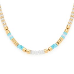 Halskette Peppa für Damen aus Edelstahl, gold, Catseye