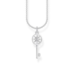 Halskette Schlüssel für Damen aus 925er Silber Zirkonia