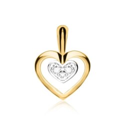 Herzanhänger für Damen aus 585er Gold mit Diamanten