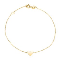 Herzarmband für Damen aus 375er Gold, gravierbar