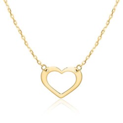 Herzkette für Damen aus 9-karätigem Gold