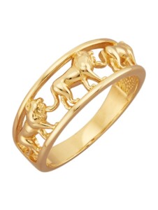 Löwen-Ring in Gelbgold 585 Diemer Gold Gelbgoldfarben