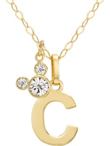 Mädchen-Kinderkette 375er Gelbgold Kristall Disney Jewellery C