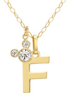 Mädchen-Kinderkette 375er Gelbgold Kristall Disney Jewellery F