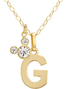 Mädchen-Kinderkette 375er Gelbgold Kristall Disney Jewellery G