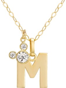 Mädchen-Kinderkette 375er Gelbgold Kristall Disney Jewellery M