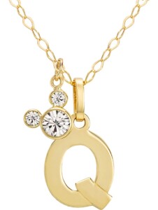 Mädchen-Kinderkette 375er Gelbgold Kristall Disney Jewellery Q