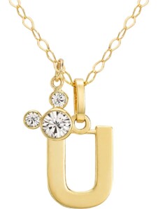 Mädchen-Kinderkette 375er Gelbgold Kristall Disney Jewellery U