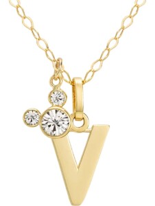 Mädchen-Kinderkette 375er Gelbgold Kristall Disney Jewellery V