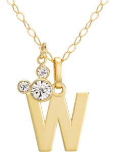 Mädchen-Kinderkette 375er Gelbgold Kristall Disney Jewellery W