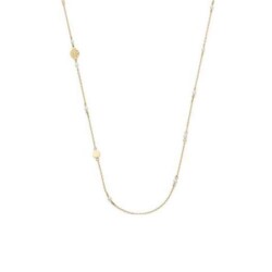 Mina Ciao Station-Halskette aus Edelstahl, IP Gold