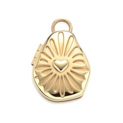 Ocean Amulet Charm aus MARINIUM® Ocean Steel, vergoldet