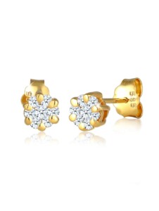Ohrringe Blume Diamant (0.24 Ct.) 585 Gelbgold Elli DIAMONDS Gold
