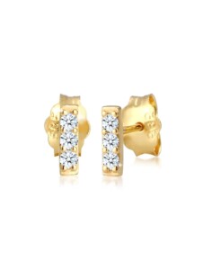Ohrringe Rechteck Geo Stab Diamant (0.09 Ct) 585Er Gelbgold DIAMONDS Gold