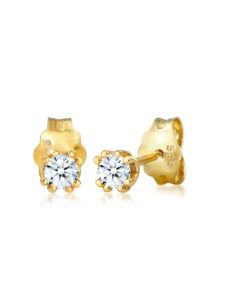 Ohrringe Solitär Stecker Diamant (0.06 Ct.) 585 Gelbgold DIAMONDS Gold