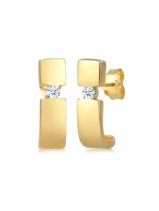 Ohrringe Stecker Elegant Diamant Geo (0.12 Ct) 585 Gelbgold Elli DIAMONDS Gold