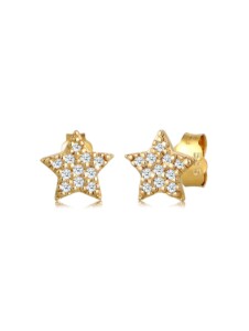 Ohrringe Sterne Astro Trend Diamant (0.11 Ct.) 585 Gelbgold DIAMONDS Weiß