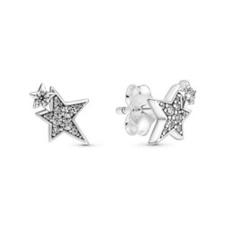 Ohrstecker Sterne für Damen aus 925er Silber, Zirkonia