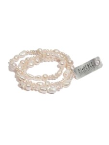 Perlenschmuck 925 Silber Süsswasser Perlen Armband ( 57 cm ) DI PERLE Weiß