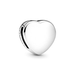 Reflexions Gravur Clip Heart für Damen aus 925er Silber