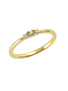 Ring 585/- Gold Brillant weiß Brillant Glänzend 0,08ct. 585/- Gold Orolino Gelb