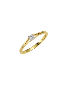 Ring 585/- Gold Brillant weiß Brillant Glänzend 0,10ct. 585/- Gold Diamonds by Ellen K. Gelb