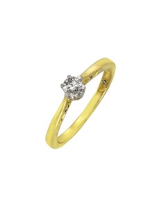 Ring 585/- Gold Brillant weiß Brillant Glänzend 0,25ct. 585/- Gold Diamonds by Ellen K. Gelb
