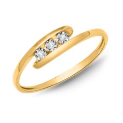 Ring 585er Gelbgold 3 Diamanten 0,018 ct.