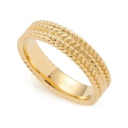 Ring Theresia aus vergoldetem Edelstahl, gravierbar