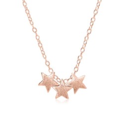 Rosévergoldete 925er Silberkette Sterne