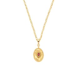 Rubi Halskette für Damen aus Edelstahl, gold