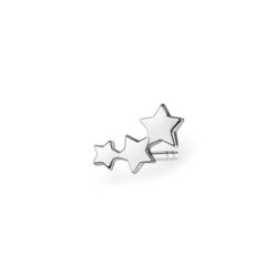 Single Ohrstecker Sterne aus 925er Silber