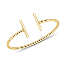 Stäbchen-Ring für Damen aus 375er Gold