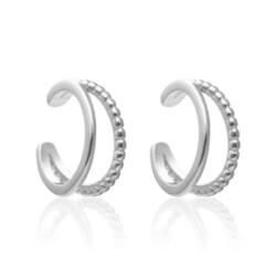 Zweireihige Ear Cuffs für Damen aus 925er Silber
